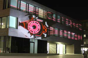 Bildungscampus Heilbronn - ceremonia de inauguración video mapping y laser mapping