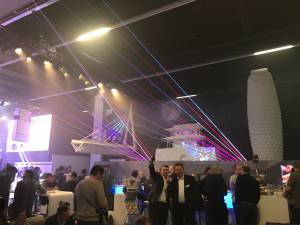 Laser show at the Laserworld stand at Prolight+Sound Frankfurt 2017 - 19