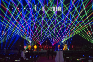 Laser show at PRG stage on Prolight+Sound Frankfurt 2017