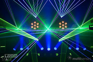 Studioshow mit RTI und tarm Showlasersystemen