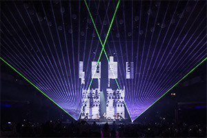 Lasershow bei den LEA Awards 2018 zu Scooter