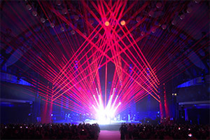 Spectacle laser aux LEA Awards 2018 pour Conchita