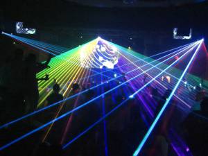 Lasershow bei Firmenevent mit Otto Knows 2013 - 16