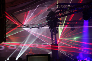 Lasershow auf der Beach Party in Bräunlingen 2012 
