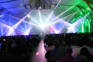 Spectacle laser pour le lancement de la Formule 1 2012