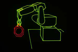 Fanuc - espectáculo láser para ferias y empresas