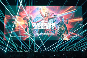 Espectáculo láser para el estreno de Guardianes de la Galaxia Vol. 2 en Londres
