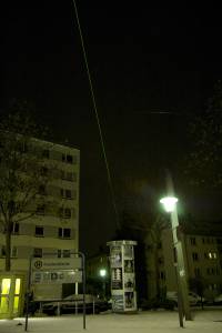 Skylaser Kassel / Allemagne en décembre lors d'une chute de neige - 4