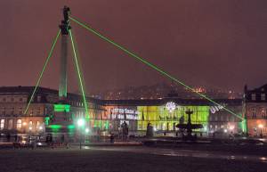 Laser Pyramid for Year of Forests 2011 in Stuttgart / Germany - 2