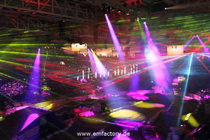 Espectáculo multimedia en el ADAC Supercross 2012, Múnich, Alemania