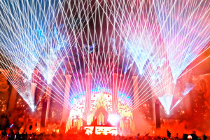 Lasershow beim Electric Daisy Carnival 2014 in Las Vegas