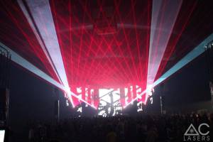 Spectacle laser au Global Gathering 2014, Warwickshire, Royaume-Uni - 2