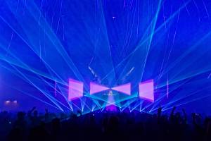 Show laser pour David Guetta à Bruxelles, Belgique - 15