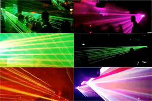 Laserinstallation im Club T-REX 2012 in Nanjing, China