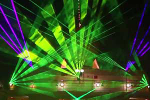 Lasershow on cruise ship - St. Tropez - Rome