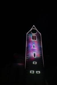 New Year's Eve projection laser show - 1250 years Town of Bohlingen - 8