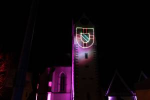 New Year's Eve projection laser show - 1250 years Town of Bohlingen - 12