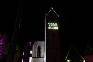 New Year's Eve projection laser show - 1250 years Town of Bohlingen - 9