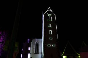 New Year's Eve projection laser show - 1250 years Town of Bohlingen - 2