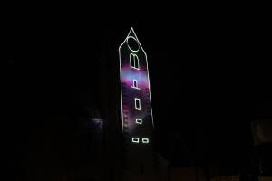 New Year's Eve projection laser show - 1250 years Town of Bohlingen - 4