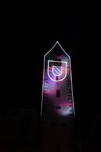 New Year's Eve projection laser show - 1250 years Town of Bohlingen - 7