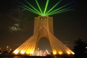 Laser installation at Azadi Square Museum, Teheran, Iran - 6