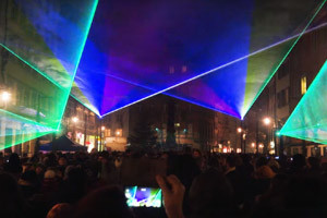 Laser Show @ New Year's Eve 2020 in Constance, Germany