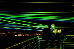 Faisceaux laser au-dessus du lac de Constance, Allemagne - décembre 2012 - 3