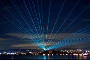 Laserstrahlen über dem Bodensee - 5