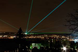 Faisceaux laser au-dessus du lac de Constance, Allemagne - décembre 2012 - 7